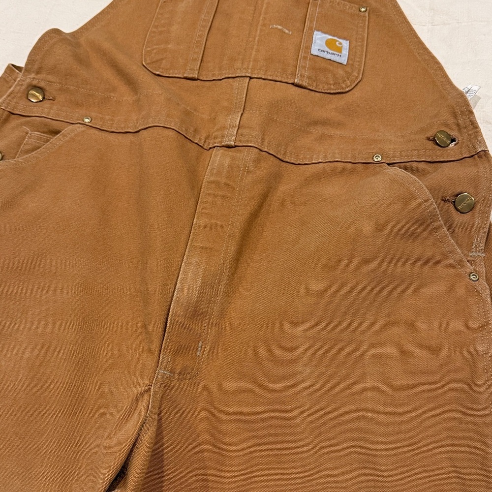 Carhartt Men's Tan Work Overalls - Picture 3 of 14